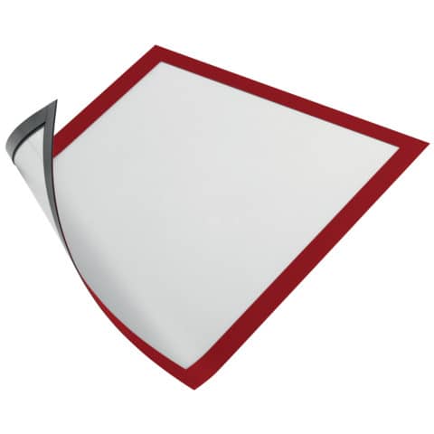 Cornici con pannello magnetico DURABLE DURAFRAME® MAGNETIC A4 PVC rigido rosso 236x323 mm  conf. 5 - 486903